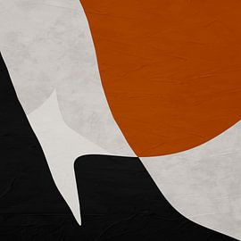 Organische abstracte kunst - aardse tinten van Online Arts