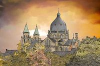 Artwork: Maastricht, Emmaplein, Sint Lambertuskerk