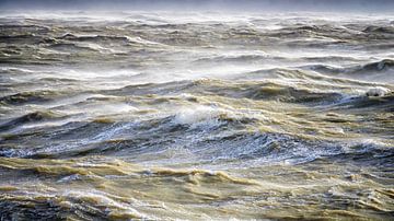 Raging sea during storm by Frans Dekkers