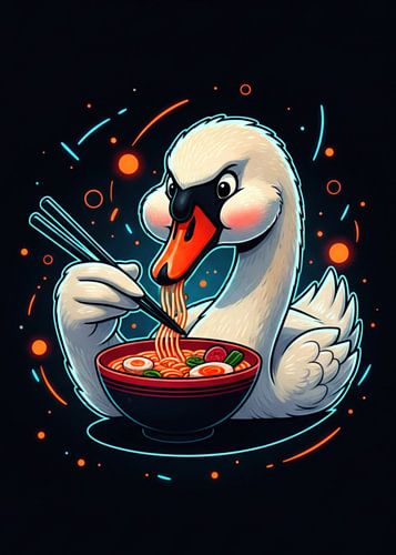 Cygne élégant – Calme en apparence, léger chaos en dessous