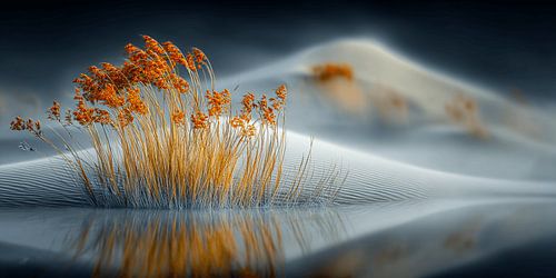Orange Autumn in the Sand | Abstract dune landscape