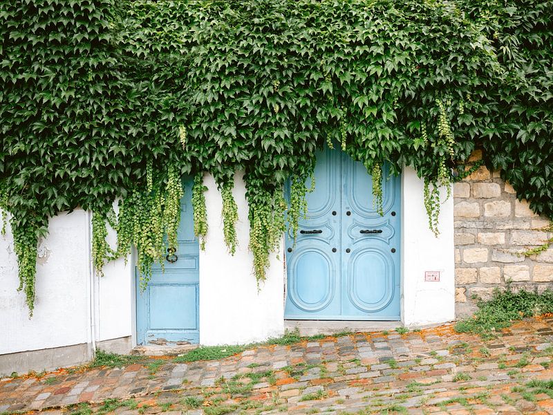 Blaue Türen von Paris | Reisefotografie Frankreich von Raisa Zwart Reisefotografiedrucke