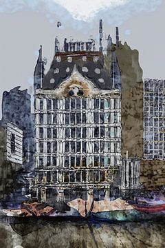 Witte Huis Rotterdam schilderij