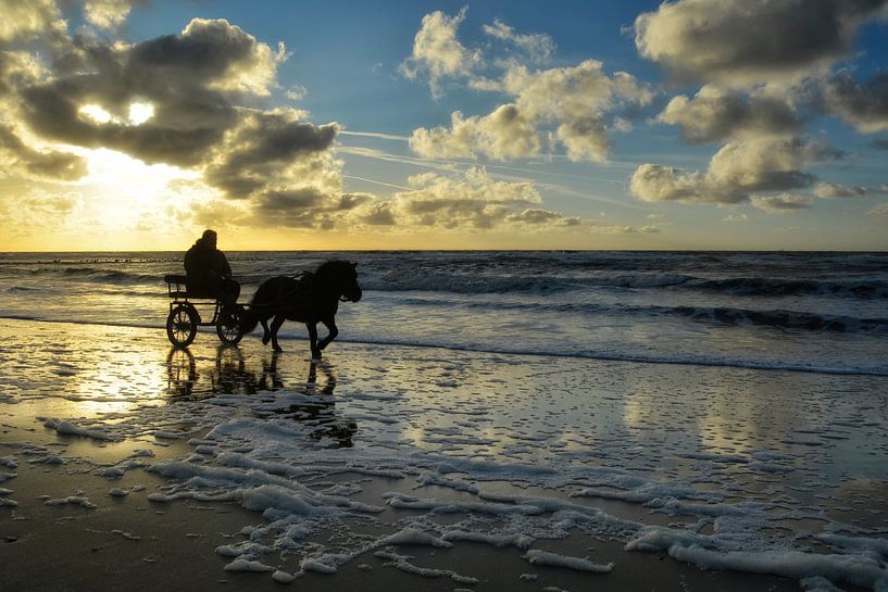 Zonsondergang op Texel van Claudia Moeckel