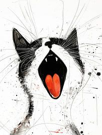 Dessin d'un chat - Art animalier 14 #chat sur JBJart Justyna Jaszke
