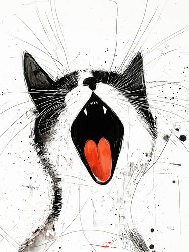 Tekening van een kat – dierentekening 14 #kat