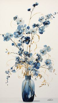 fleurs séchées dans un vase Kintsugi sur Gelissen Artworks