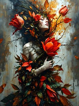 De bloemen vrouw van Jolique Arte