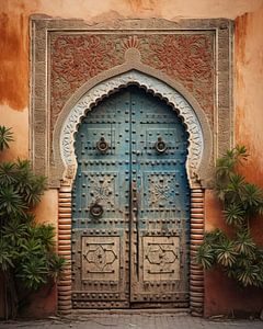 Prachtige poort met hoge deuren in Marrakech van Studio Allee