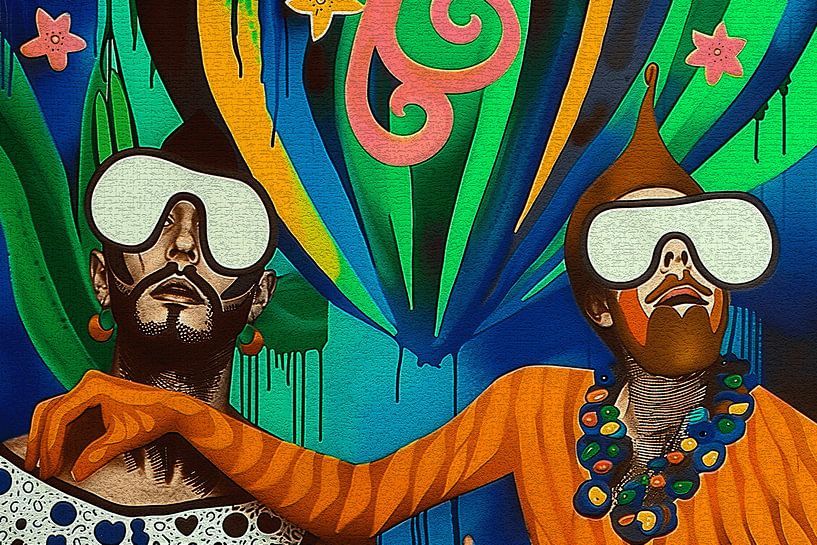 Popart portraits-sun worshippers by Ton Kuijpers