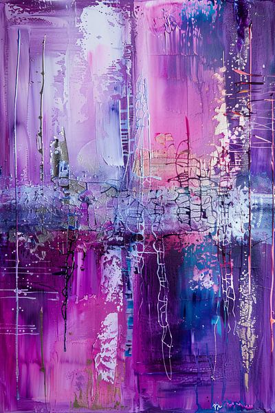 Abstract colourful composition in purple tones by Art & Soul Creations