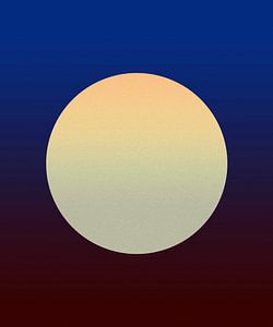 Goldener Mond auf Dunkel Blau