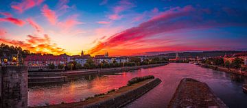 Zonsondergang in Würzburg van Mustafa Kurnaz