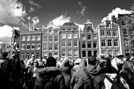 Straatscene Amsterdam (zwart-wit) van Rob Blok thumbnail