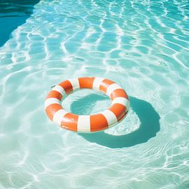 Schwimmring im klaren Wasser von Poster Art Shop