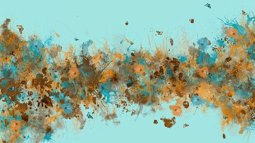 Paint, flowers & butterflies