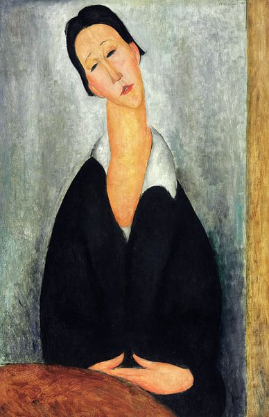 Amedeo Modigliani,Portret van een Poolse vrouw, ca. 1919 van finemasterpiece