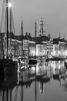 Hoge der A en Lage der A in zwart-wit