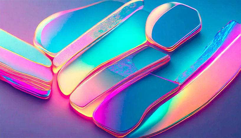 Art colours with different shapes by Mustafa Kurnaz