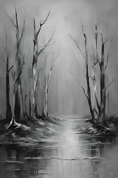 Verlaten Rivier Schilderij van ComfortQ