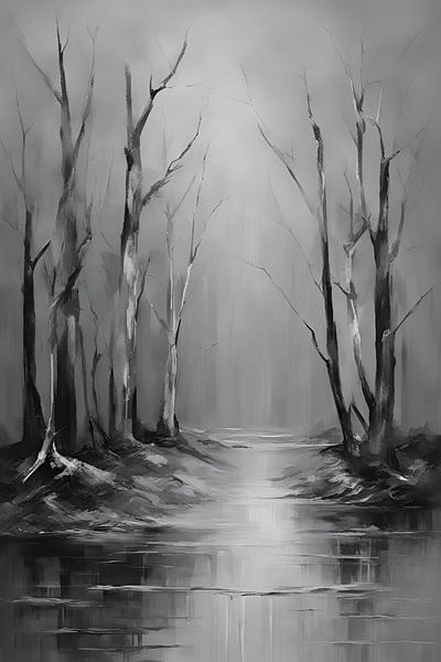 Abandoned River Painting by ComfortQ