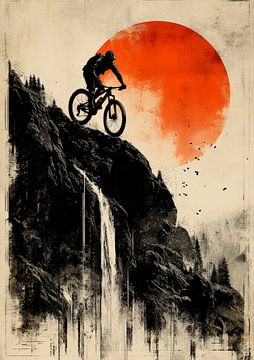 Der Schwerkraft trotzen: Der Mutsprung eines Mountainbikers von Jaudat Efendi