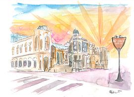 Scène de Rodeo Drive Beverly Hills Los Angeles