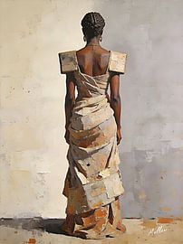 Stillstehen – Zeitgenössische figurative Ölmalerei von Mellow Art