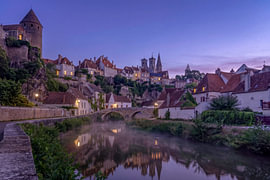 L’heure bleue sur le Pont Pinard - Semur-en-Auxois
