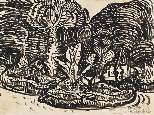 Max Pechstein, Italiaanse tuin, 1907