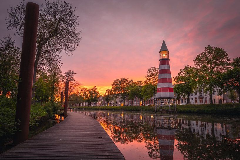 La jetée de Breda au coucher du soleil par Jesper Stegers