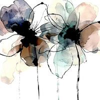 Fluistering van Waterverf Bloemen
