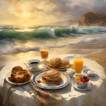 Petit déjeuner sur la plage sur Gert-Jan Siesling