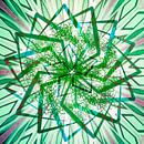 Ster mandala, groen van Rietje Bulthuis thumbnail