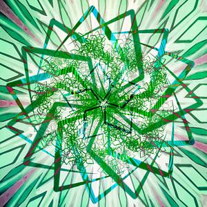 Stern-Mandala, grün