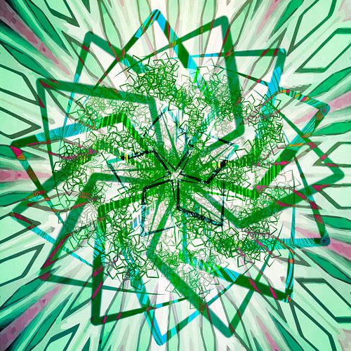 Ster mandala, groen