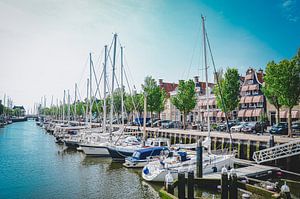 Hafen in Harlingen, Friesland von Daphne Groeneveld