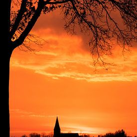 Church at sunset by Ellen Gerrits
