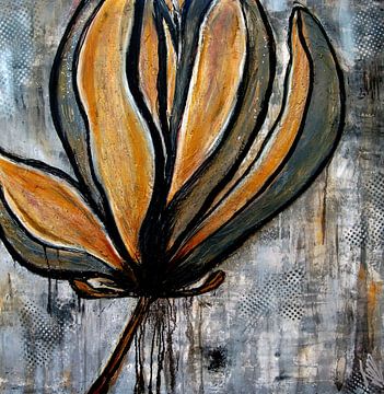 magnolia bloem  van Femke van der Tak (fem-paintings)
