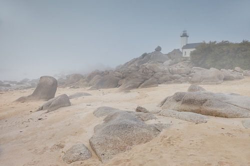 Fog at the Pointe de Pontusval in Brignogan-Plages, Brittany