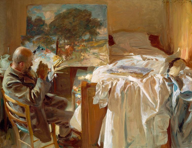 Ein Künstler in seinem Studio, John Singer Sargent von Meisterhafte Meister