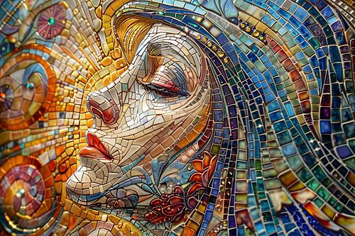 woman in mosaic