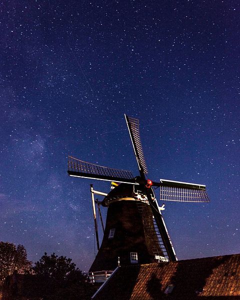 Sternenhimmel an der Mühle von Formerum von Bram Veerman