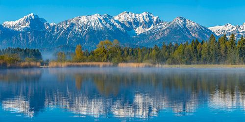 Ochtendelijke sfeer aan het meer van Hopfensee