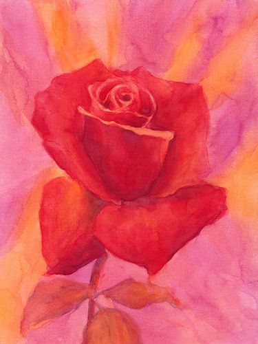 Rose rouge triptyque partie trois