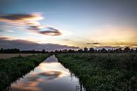 Ditch, sunset by Frank Slaghuis thumbnail