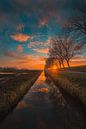 Sunset Kleverskerke van Andy Troy thumbnail