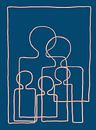 Fullhouse Prussian Blue/ Potters Pink by Atelier Andrea thumbnail