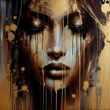 Gouden portret van FoXo Art