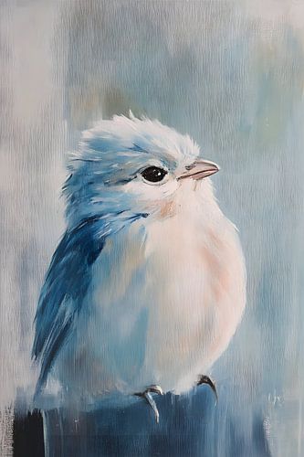 Schilderij Vogeltje | Vogeltjes Schilderij | Schilderij Natuur